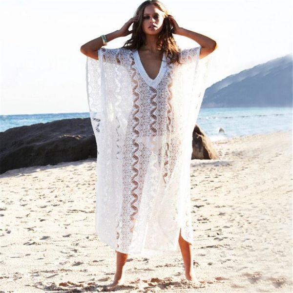 

the new pure bud loose big yards v-neck beach dress holiday dress bikini blouse is prevented bask in clothes, Blue;gray