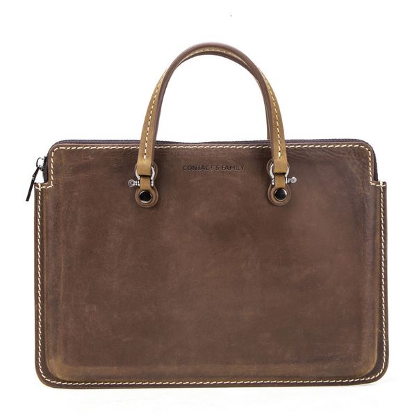 

new crazy horse mens leather lapmessenger soft bags 13.3 inch portable genuine notebook computer package briefcases