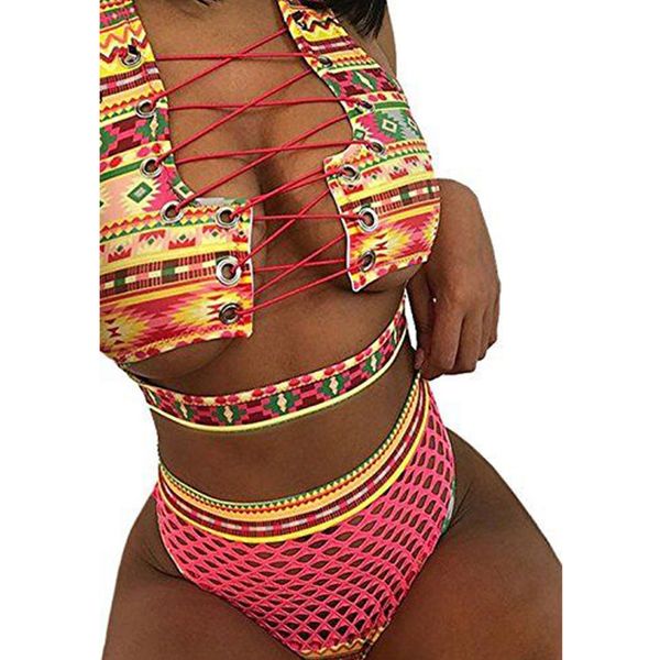 

bikinis women print floral swimsuits brazilian push up bandage bikini set bathing suits plus size swimwear female, White;black