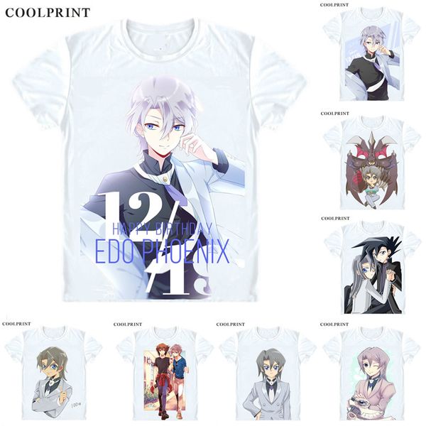 

edo phoenix aster phoenix ed t shirt yu-gi-oh gx duel monsters generation next men casual tshirt premium t-shirt printed short sleeve shirts, White;black
