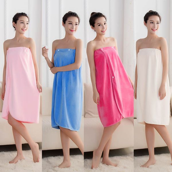 

portable women robes fast drying bath towel microfiber absorbent skid resistance beach bathrobes salon towel home textile