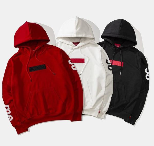 

spring бандана box logo толстовка для мужчин с длинными рукавами марка street outwear мужчины женщины пара с капюшоном толстовки вышивки оде, Black