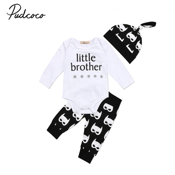 

newborn toddler infant baby boys girl clothes set fall long sleeve bodysuit pants hat 3pcs outfits brief daily soft, Pink;blue