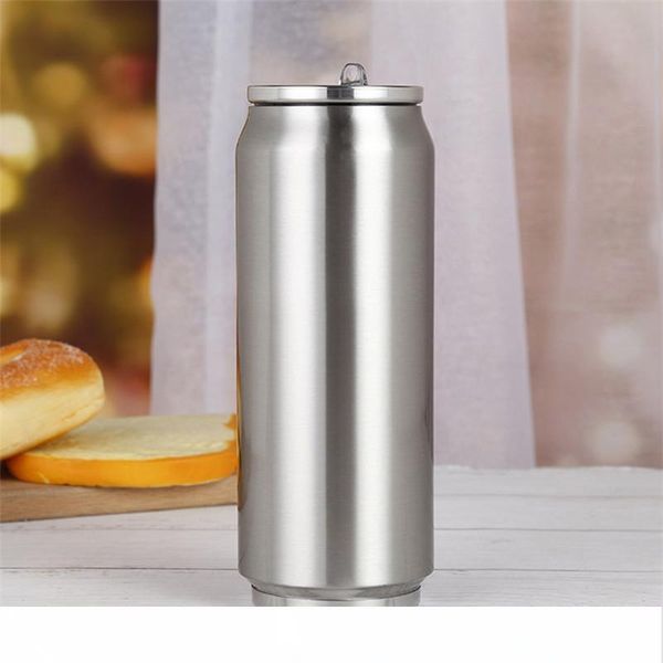 

17oz stainless steel cola can bottle water cups outdoor portable vacuum insulated tumbler mug beer coffee cup with lids a05