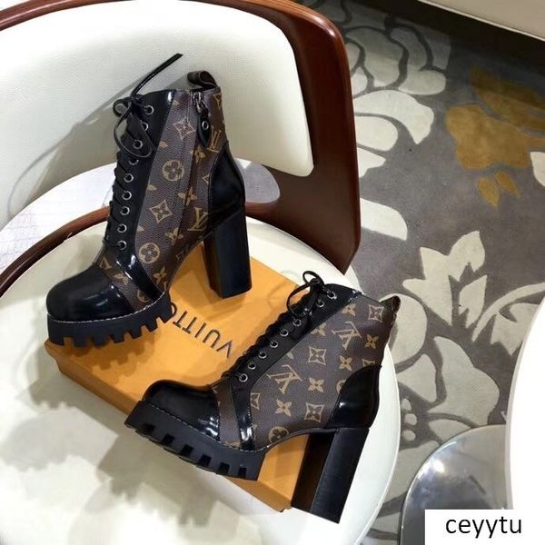 

2019ss autumn winter new fashionable women s boots luxury designer waterproof boots women s boots flat bottom comfort size 35-41