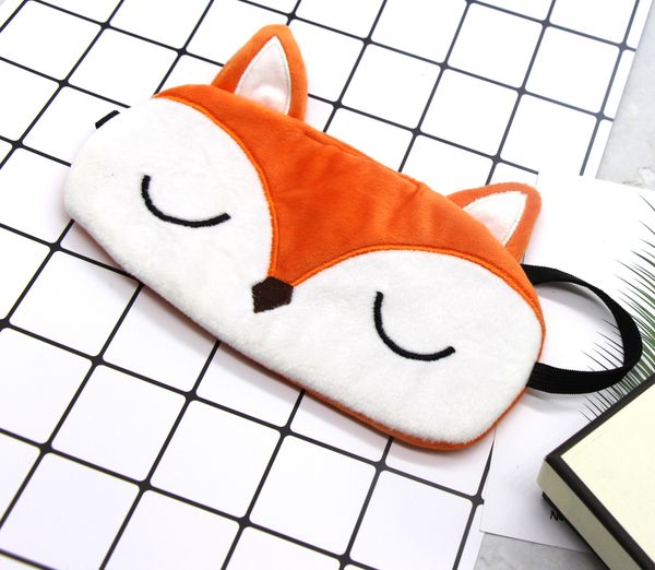 

sleep masks fox plush eye mask cartoon cute embroidered soft travel shade cover rest relax eye sleeping mask