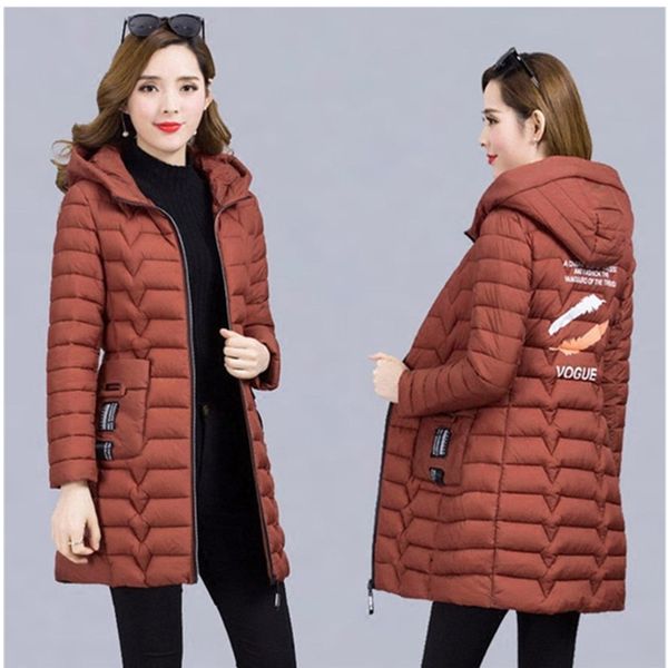 

winter coat women 2019 fashion cotton padded jacket women long parka hooded coats female thick warm plus size winter coats 6xl, Black