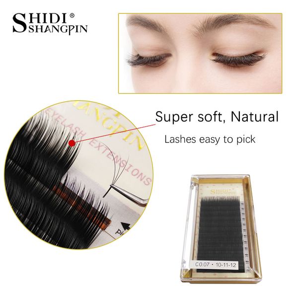 

12 Rows Faux mink individual eyelash lashes maquiagem cilios B C D Curl 0.07mm eyelashes extension soft mink eyelash extension lash cilios