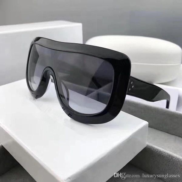 

41377 luxury women brand designer sunglasses audrey goggle wrap designer uv protection model big frame leopard double color frame, White;black