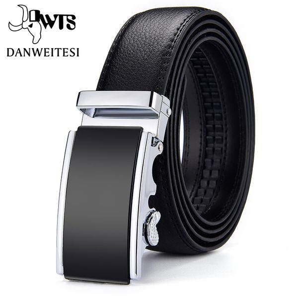 

dwts] belts for men genuine leather belt men belt male automatic buckle black strap cummerbunds cinturon hombre, Black;brown