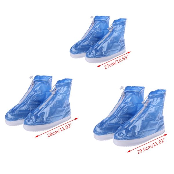 

waterproof raining boots shoes cover wear proof anti slip reusable for children n1hb, Black;grey