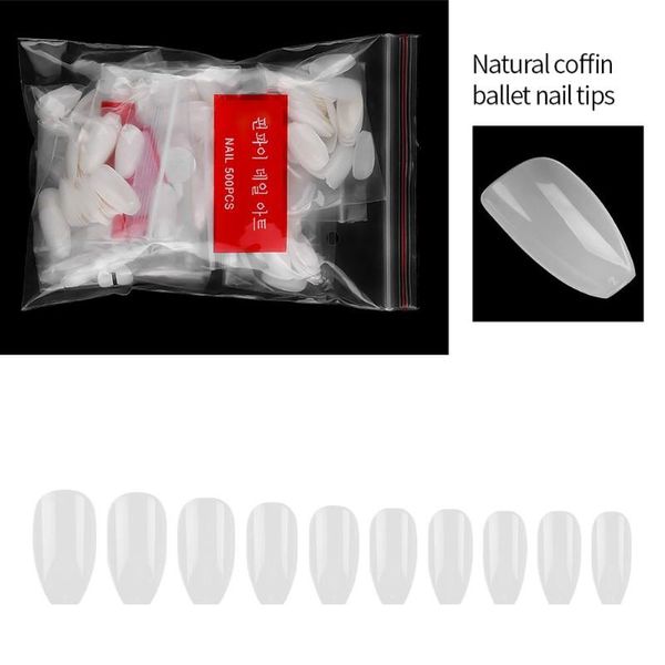 

half-stick piece 500pcs fake nail nail extension patch art decoration, Red;gold