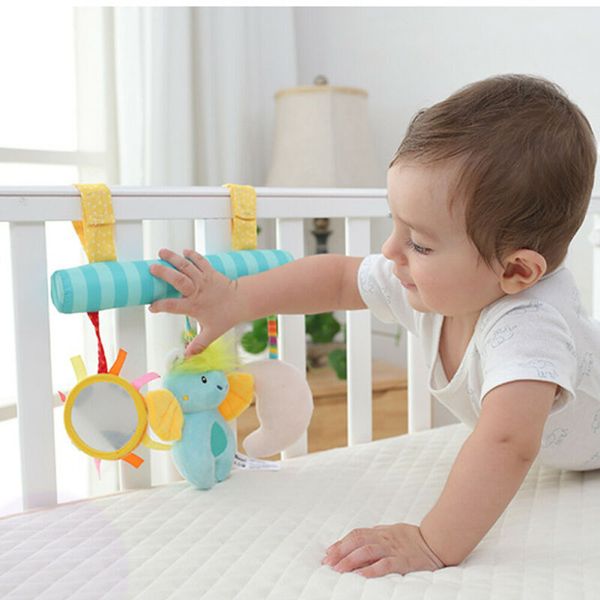 

new kid baby crib cot pram hanging bear rattle bed stroller bell plush toy