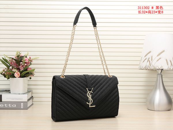 

2028 последний YSL Yves Saint Laurent сумочка Черная цепь сумка красивая сумка высокое качество кожаная сумка 03