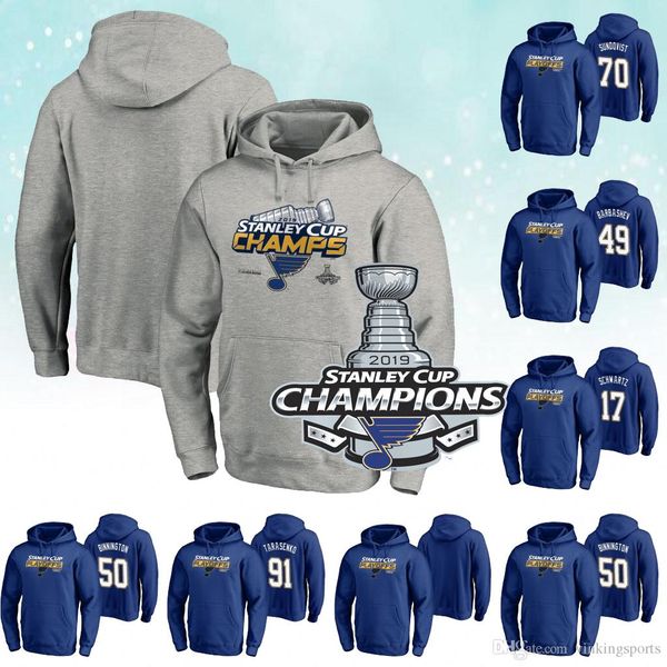 

2019 stanley cup champions st. louis blues hoodies 91 vladimir tarasenko alex pietrangelo any custom name joel edmundson custom hoodies, Black