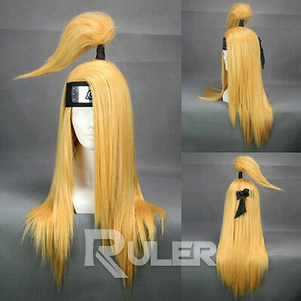 

60cm anime naruto deidara cosplay wig, Black