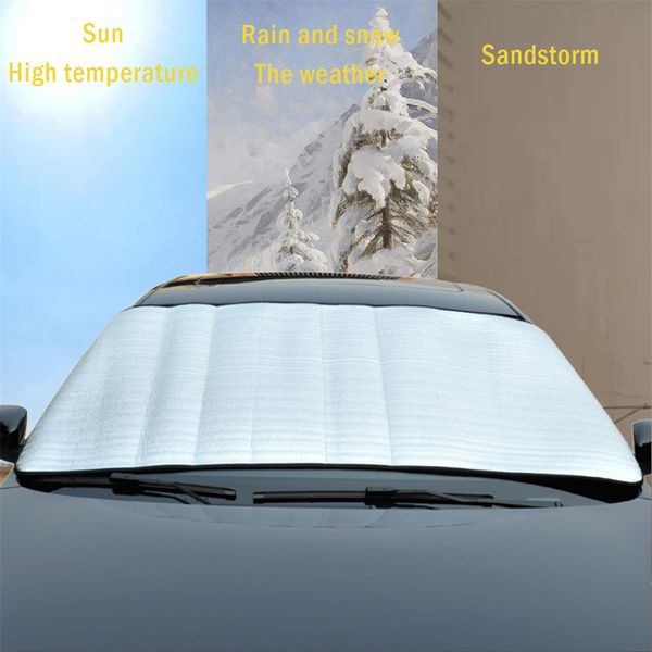 

kongyide auto windshield snow cover ice removal wiper visor protector all weather winter summer film for window auto accessories