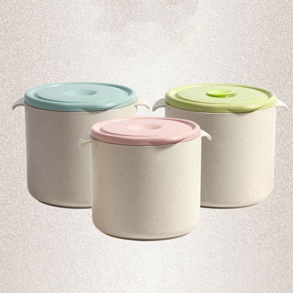 

1000ml microwave lunch box for kids portable wheat straw lunch box portable picnic soup box for school students food soup contai dinnerware
