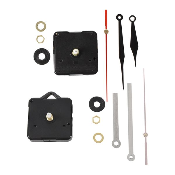 

2 pcs quartz clock movement mechanism 3 needle diy repair black + red & blue