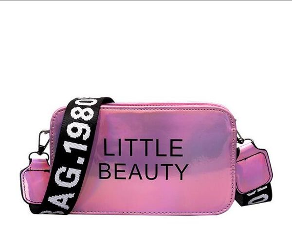 

wholesales 2019 new summer small bag female tide korean version explosion ins wild laser small square wideband messenger bag