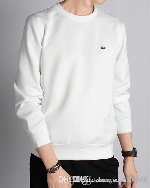 

men's spring and autumn new long sleeve t-shirt men's clothing early autumn leisure jacket round collar cover head sweater, Black