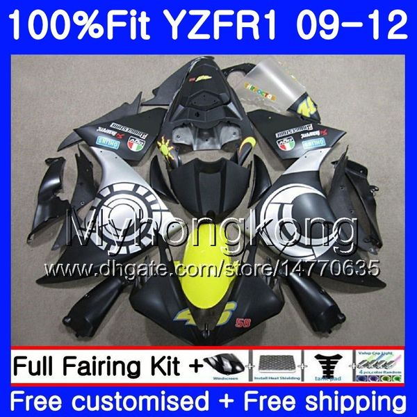 Инъекция для Yamaha YZF 1000 R 1 YZF R1 2009 2010 2011 2011 2012 241HM.AA YZF-1000 YZF-R1 YZF1000 YZFR1 плоский серебристый новый 09 10 11 12 обтекатель