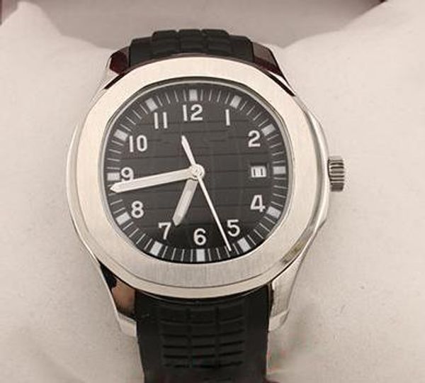 

new arrival quality silver auto watch men packet dial transparent skeleton black band back -001 5167/1a rubber watch xuhqp, Slivery;brown