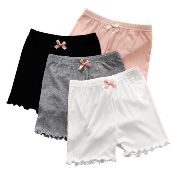 

spring summer autumn new baby kids girls shorts cotton underwear pants sweet bowknot comfortable stretchy safety legging panties, Black