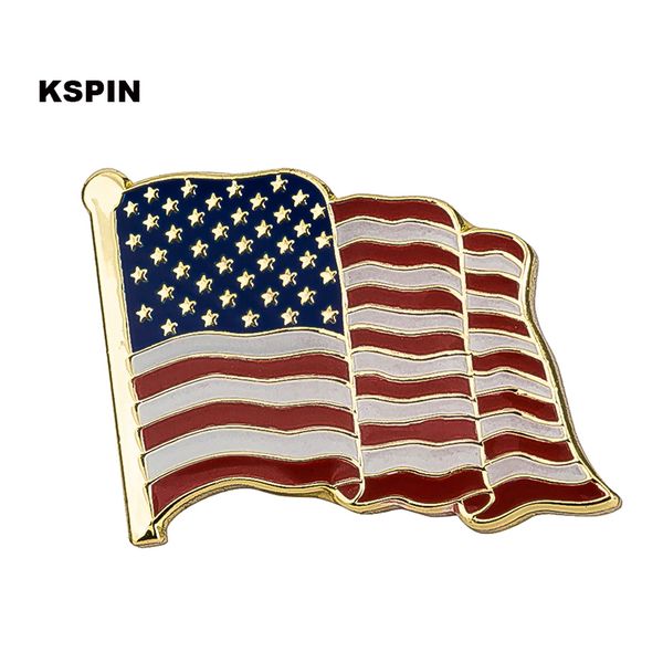 USA Fliegenform Abzeichen Flagge Abzeichen Flagge Lapal Pin Auf Rucksack Pins Für Kleidung XY0053