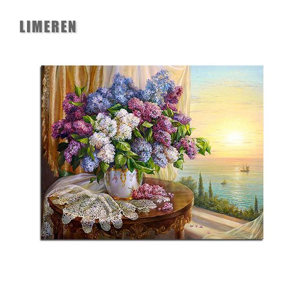

diy coloring picture by numbers flowers painting calligraphy canvas pictures for living room drawing by numbers