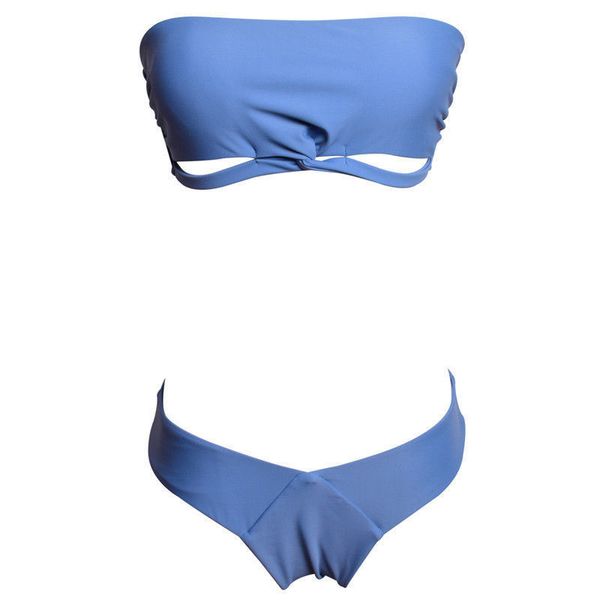 

women bandeau bikinis solid beachwear suits phsh up swimwear bra thong 2pcs biquinis 2019 bathing swimsuits femme
