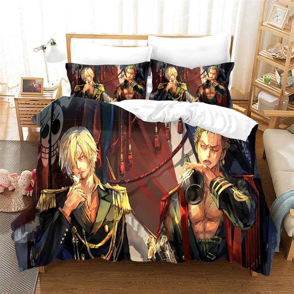 

one piece пододеяльник anime bed set пододеяльники манки д. луффи утешитель постельные принадлежности наборы постельного белья комплект пост