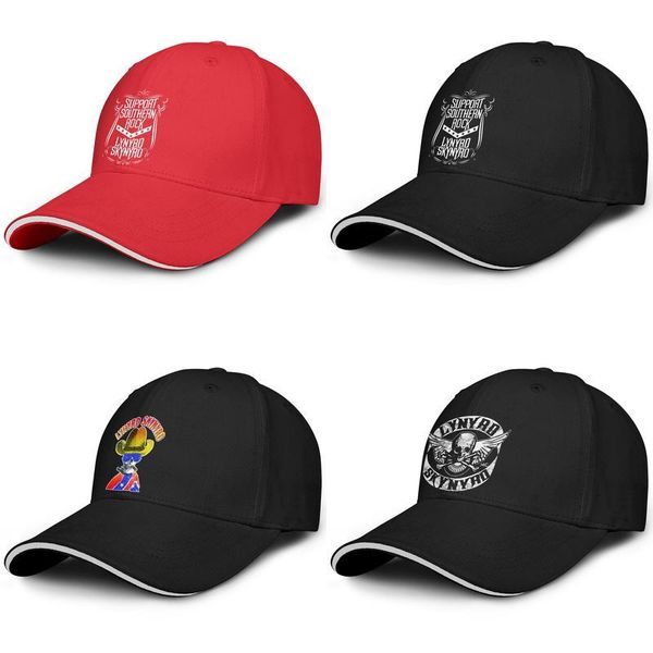 

lynyrd skynyrd rock white marble fashion baseball sandwich hat design classic truck driver cap support southern skull united old, Blue;gray