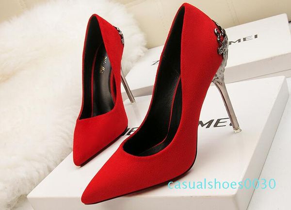 

with box fashion designer women shoes high-heeled shoes 10cm women party shoes size eu34-eu39 c30, Black
