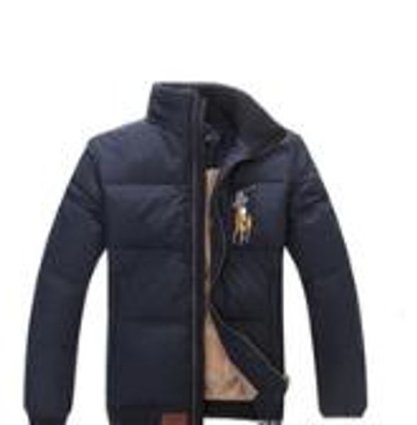 

2020 men stand collar winter warm flag famous pony down jacket fashion appliques zipper outerwear more color sports cotton horse parkas, Black