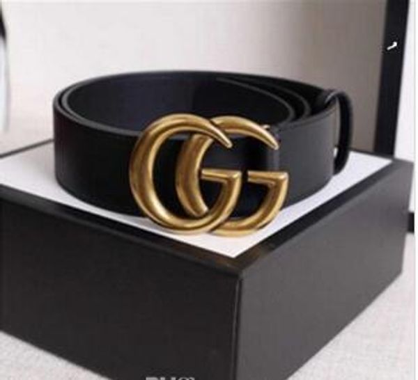 

2020belts women and men designer belt gold and sliver buckle brown with leather strap with box size 3.8cm with box, Black;brown