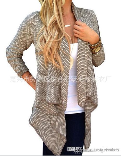 

womens autumn and winter fashion plus size sweater cardigan irregular body long ladies cardigan irregular lapel hem, White;black