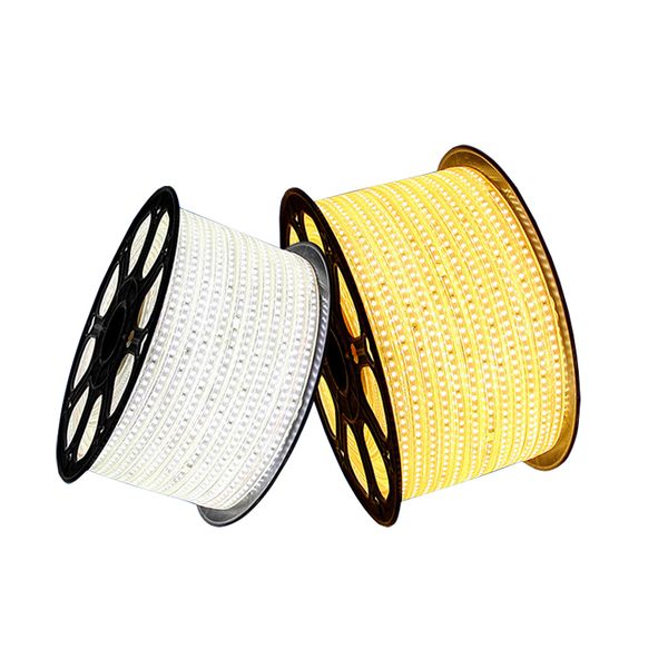 

светодиодная лента smd2835 110v 220v ip65 водонепроницаемый 144led / m с питанием заглушки copper line high lumen высокого качества для деко