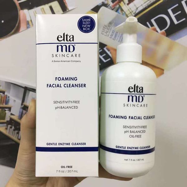 

24 pcs dhl elta md foaming facial cleanser skincare senstivity-ph-balanced oil-face clean cream 207ml