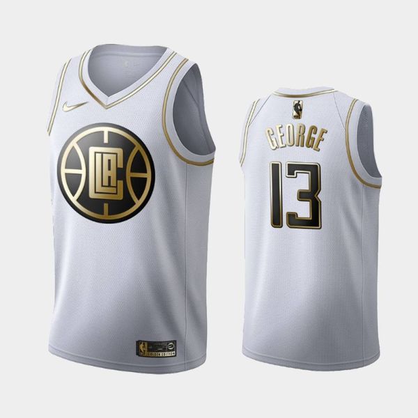 

mens paul george 13# hite golden edition stitched jersey, Gray