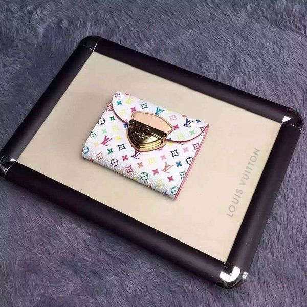 

koala b tri-fold кошелек многоцветный холст кошелек m58081 xidized кожа клатчи вечерние длинные цепи кошельки компактный кошелек