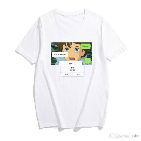 

летний новый свободный дикий стройная женщина любовь сексуальный женский принт с короткими рукавами harajuku повседневная мода bf trend футб, White