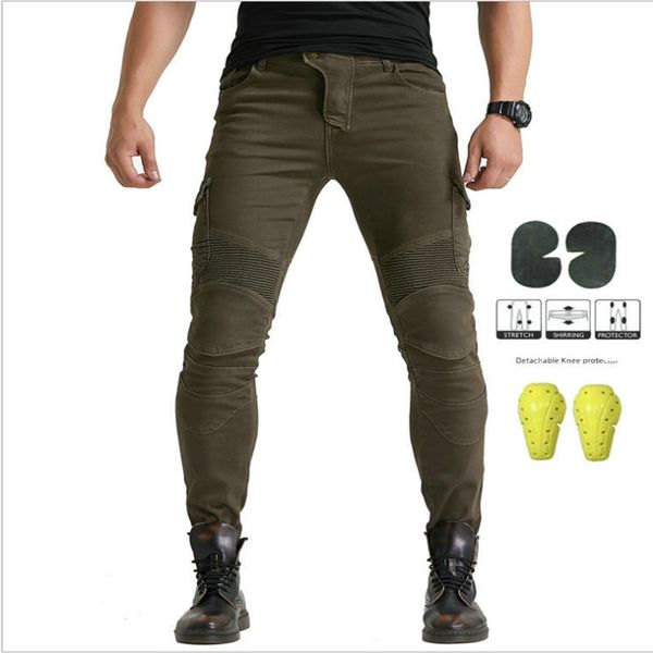 

men motorcycle jeans motorcross mants riding biker pants with protective gear knight pants racing fabric 97% cotton