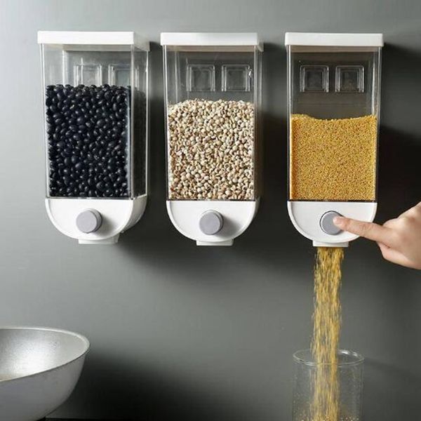 

1500ml storage box kitchen wall-mounted storage tank plastic container airtight container for cereal
