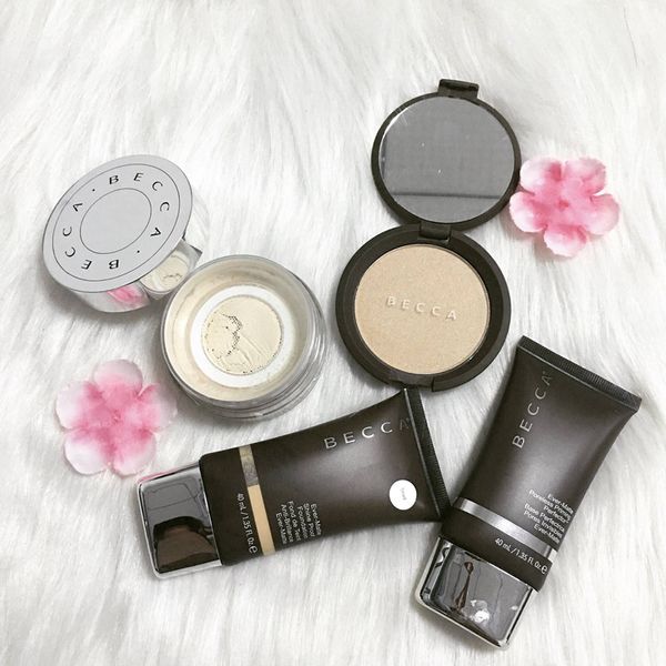 

EPACK Becca Primer foundation pressed loose powder Shimmering Skin Perfector 4 Shades Retail Creamy Pressed Powder Bronzer & Highlighter