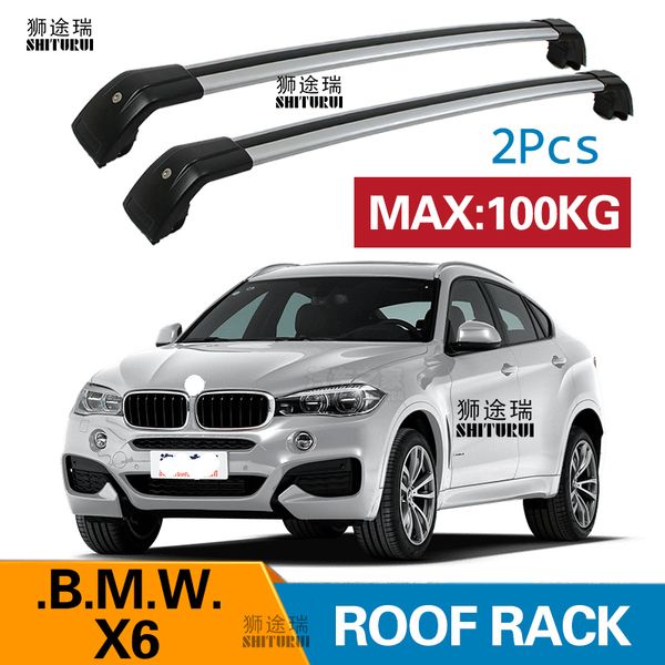 

shiturui 2pcs roof bars for x6 x6m (f16, f86) 2014-2019 aluminum alloy side bars cross rails roof rack luggage carrier