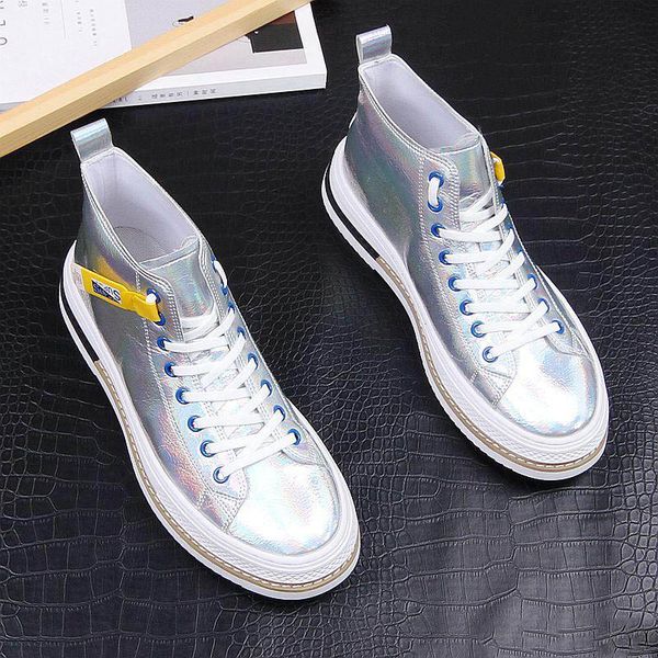 

fashion designer 2020 new men high platform rock loafers flat novio prom causal moccasins zapatos board punk de shoes ltwvc, Black