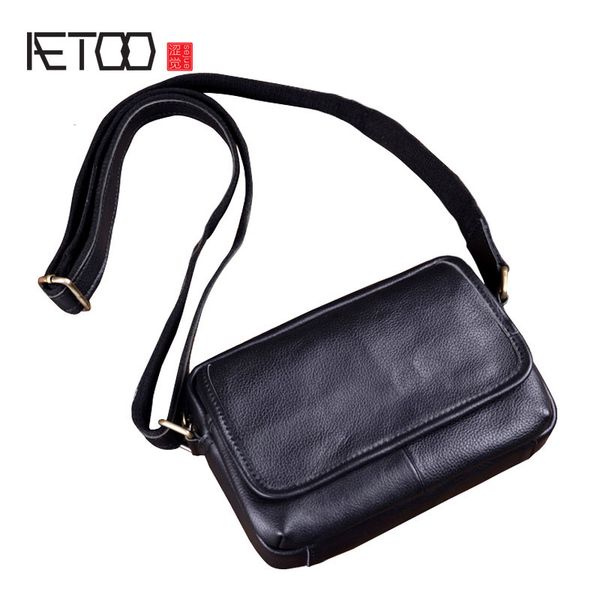 

aetoo new leather mini men bag small bag casual fashion shoulder men's messenger korean leather