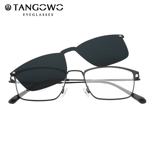 

tangowo men polarized sunglasses men women magnetism clip on glasses optical stylish vintage eyewear metal frames eyeglasses, White;black