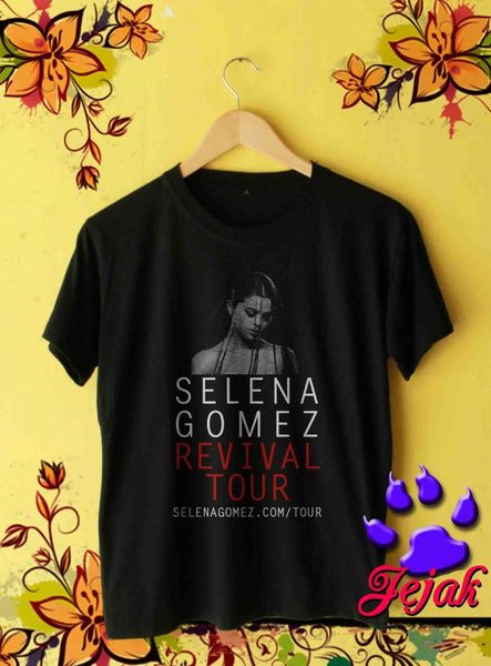 

revival tour selena gomez t-shirt black s-xxl, White;black
